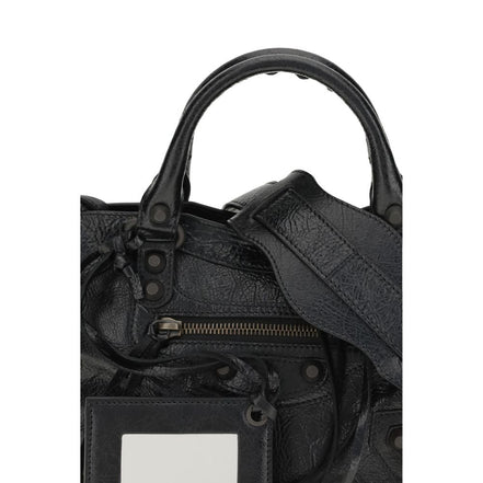 Balenciaga Μαύρη Τσάντα Ώμου από Δέρμα Αρνιού  