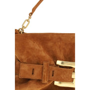 Balmain Brown Calf Leather Bos Taurus Handbag
