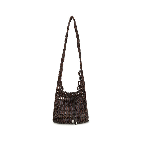 Staud Brown Wood Shoulder Bag