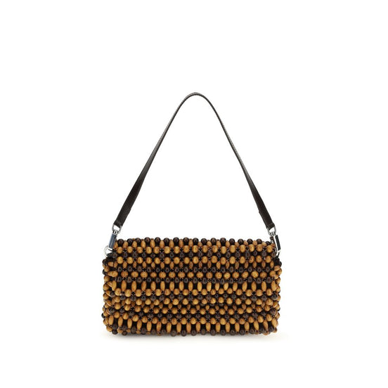 Staud Brown Wood Shoulder Bag