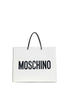 Moschino White Calf Leather Bos Taurus Handbag