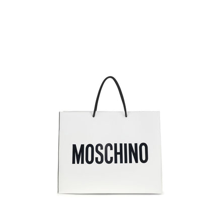 Moschino White Calf Leather Bos Taurus Shoulder Bag