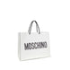 Moschino White Calf Leather Bos Taurus Handbag