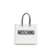 Moschino White Calf Leather Bos Taurus Handbag