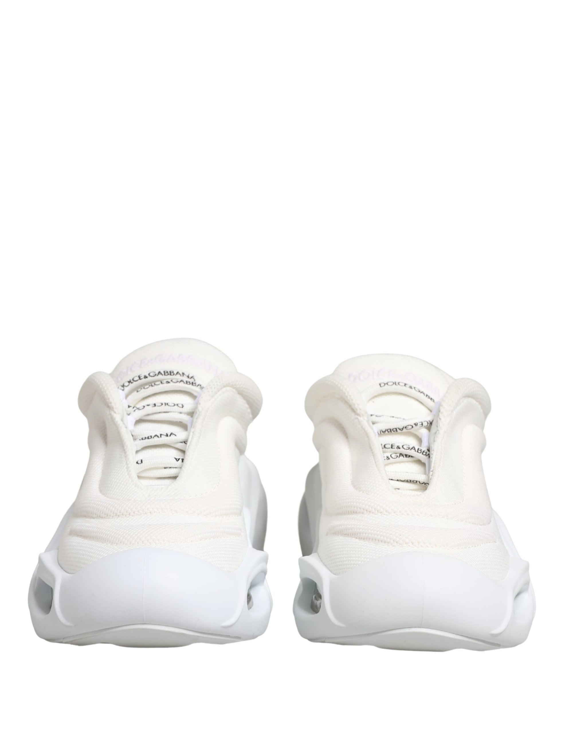 Dolce & Gabbana White Slip On Wave Low Top Sneakers Shoes