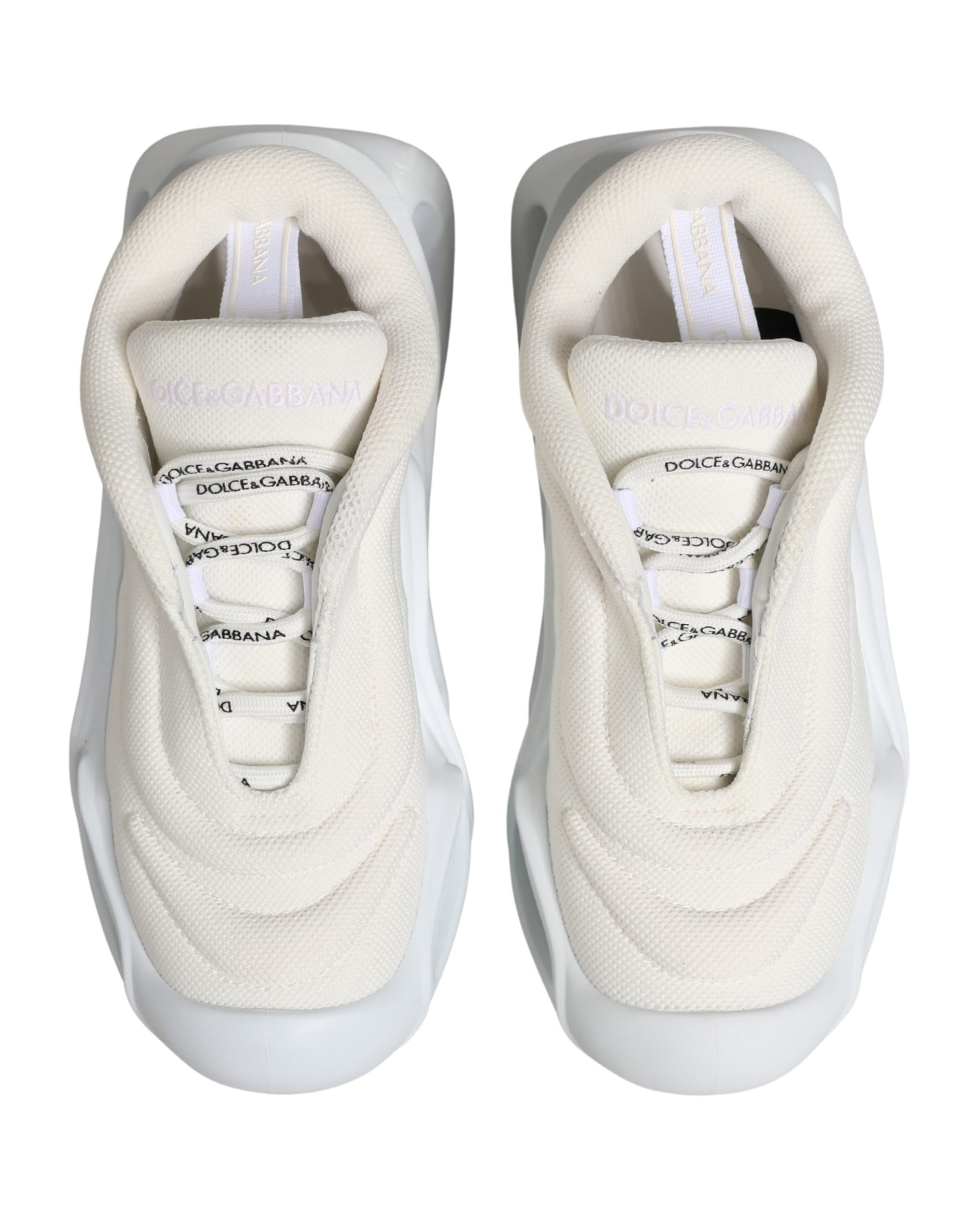 Dolce & Gabbana White Slip On Wave Low Top Sneakers Shoes