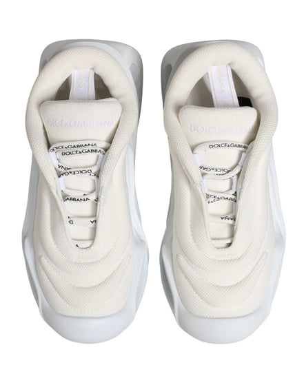 Dolce & Gabbana White Slip On Wave Low Top Sneakers Shoes