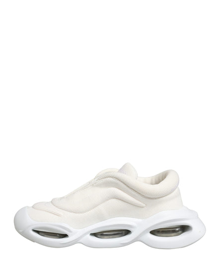 Dolce & Gabbana White Slip On Wave LowTop Sneakers Shoes