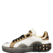 Dolce & Gabbana Multicolor Crystal StuddedLOVE Sneakers Shoes