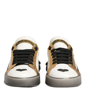 Dolce & Gabbana Multicolor Crystal StuddedLOVE Sneakers Shoes