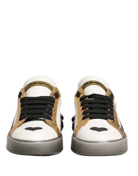 Dolce & Gabbana Multicolor Crystal StuddedLOVE Sneakers Shoes