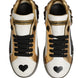 Dolce & Gabbana Multicolor Crystal StuddedLOVE Sneakers Shoes