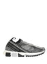 Dolce & Gabbana Silver Crystal Logo Slip On Sorrento Sneakers Shoes