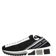 Dolce & Gabbana Black Sorrento Slip On Low Top Sneakers Shoes