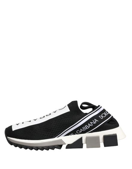 Dolce & Gabbana Black Sorrento Slip On Low Top Sneakers Shoes