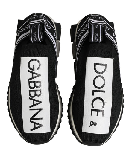 Dolce & Gabbana Black Sorrento Slip On Low Top Sneakers Shoes