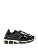 Dolce & Gabbana Black Mesh Sorrento Trekking Sneakers Shoes