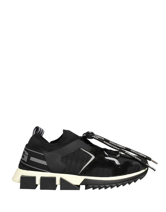 Μαύρα αθλητικά παπούτσια Dolce & Gabbana Sorrento από δίχτυ για trekking