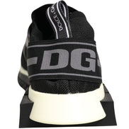 Dolce & Gabbana Black Mesh Sorrento Trekking Sneakers Shoes