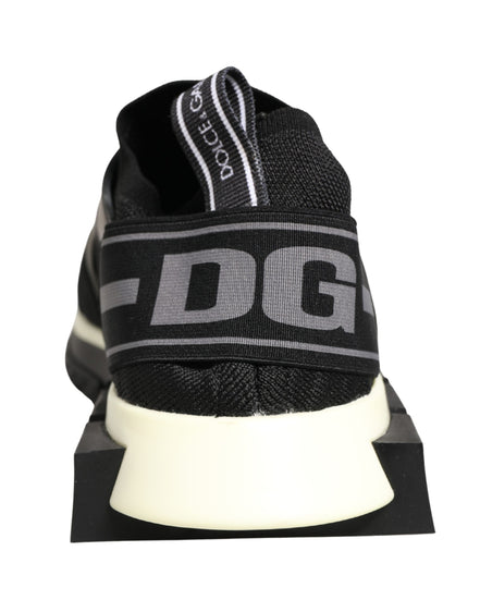 Dolce & Gabbana Black Mesh Sorrento Trekking Sneakers Shoes