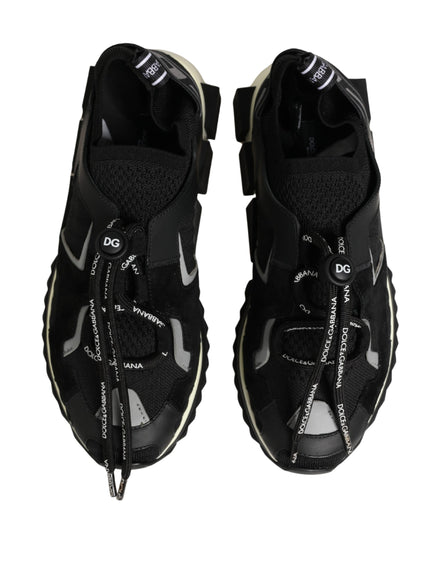 Dolce & Gabbana Black Mesh Sorrento Trekking Sneakers Shoes