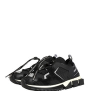 Dolce & Gabbana Black Mesh Sorrento Trekking Sneakers Shoes