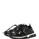 Dolce & Gabbana Black Mesh Sorrento Trekking Sneakers Shoes