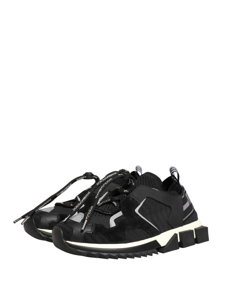 Dolce & Gabbana Black Mesh Sorrento Trekking Sneakers Shoes