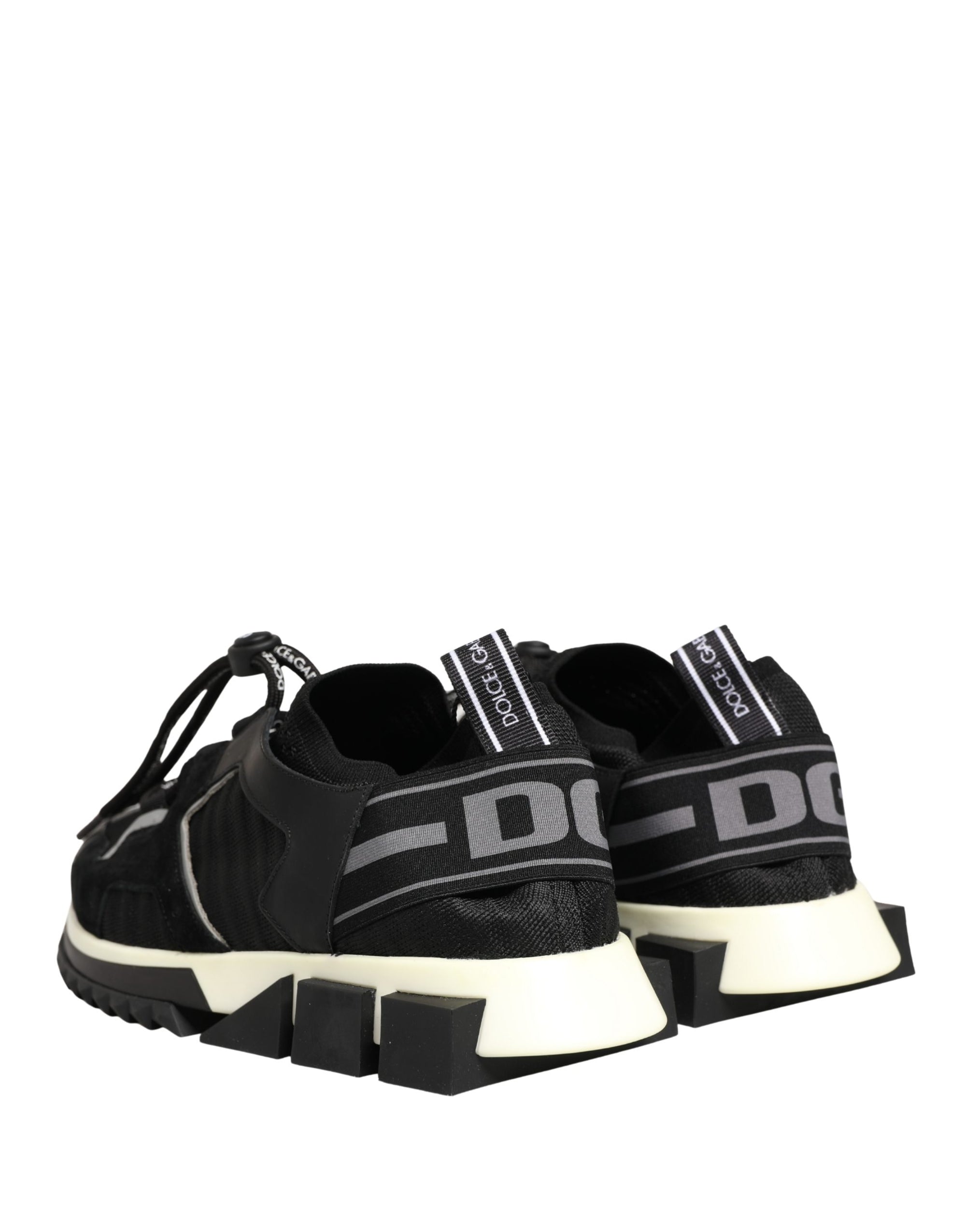 Dolce & Gabbana Black Mesh Sorrento Trekking Sneakers Shoes