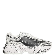 Dolce & Gabbana White Daymaster Graffiti Low Top Sneakers Shoes