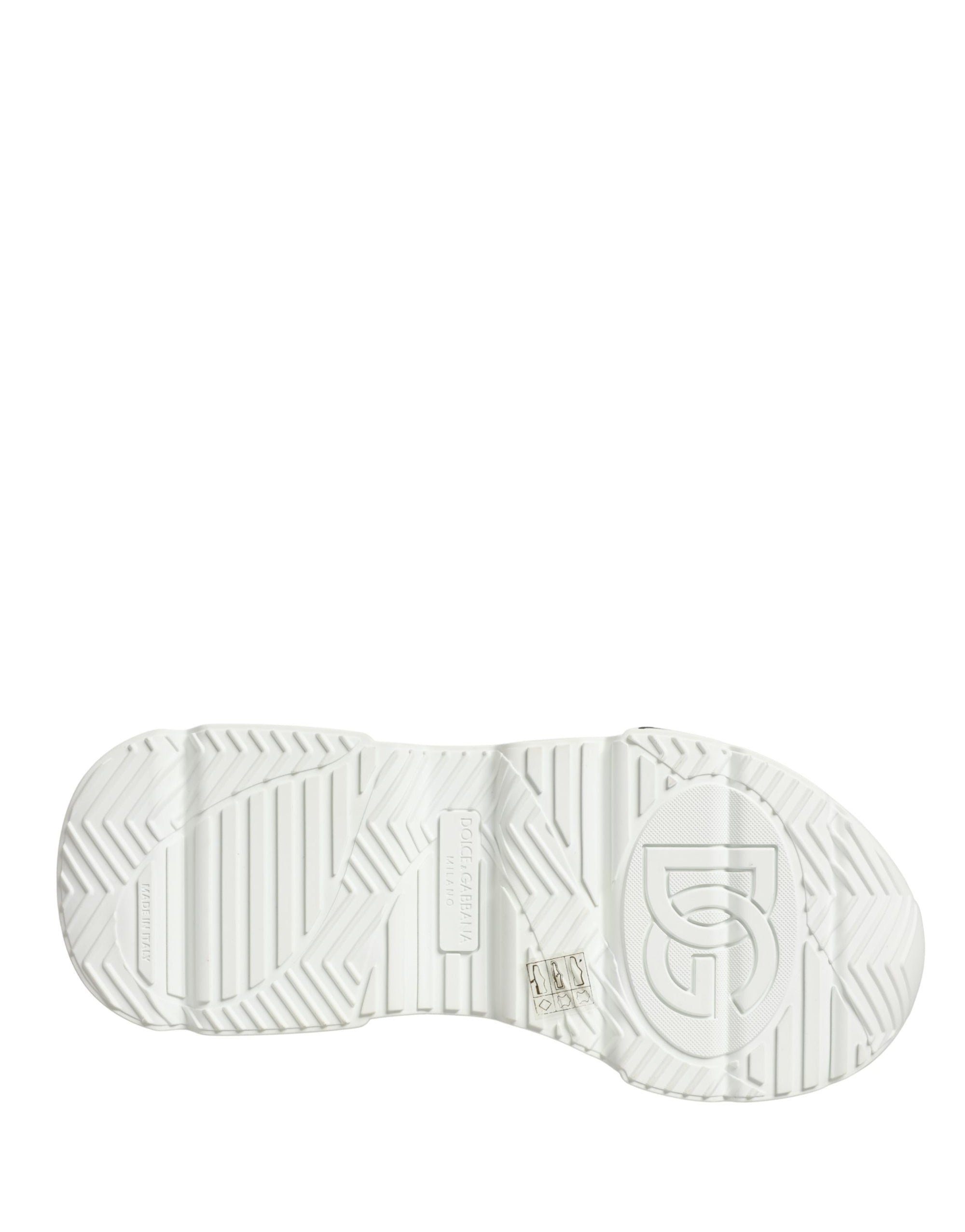 Dolce & Gabbana White Daymaster Graffiti Low Top Sneakers Shoes