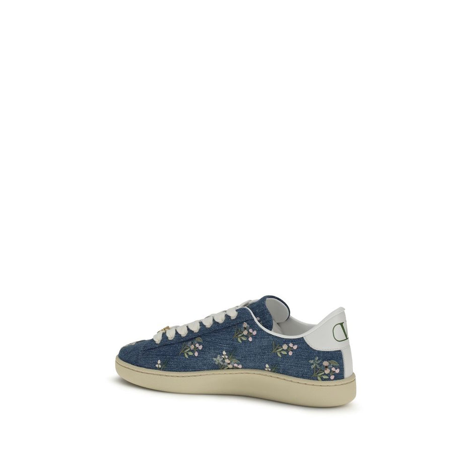 Valentino Garavani Μπλε Υφασμάτινα Χαμηλά Sneakers