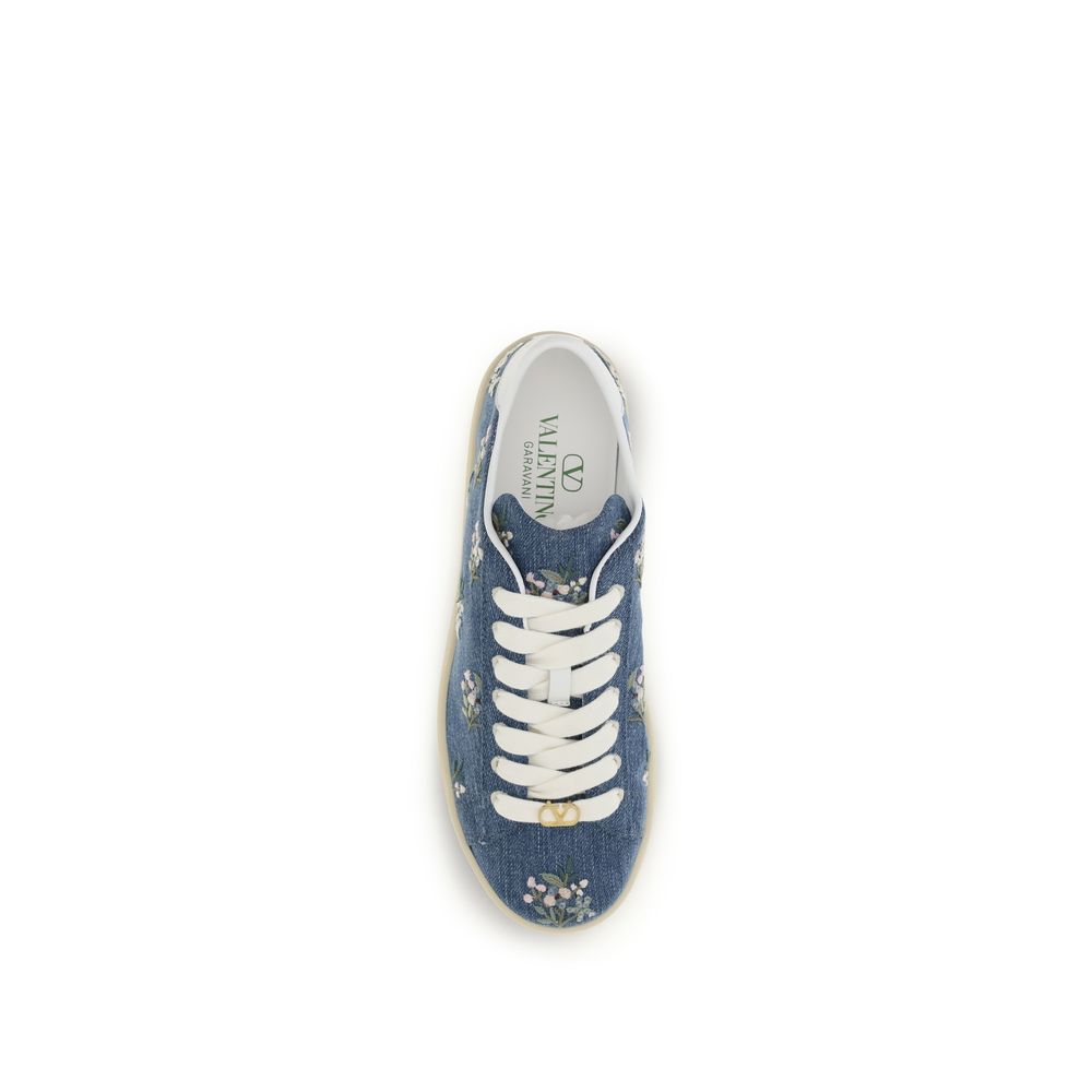 Valentino Garavani Μπλε Υφασμάτινα Χαμηλά Sneakers