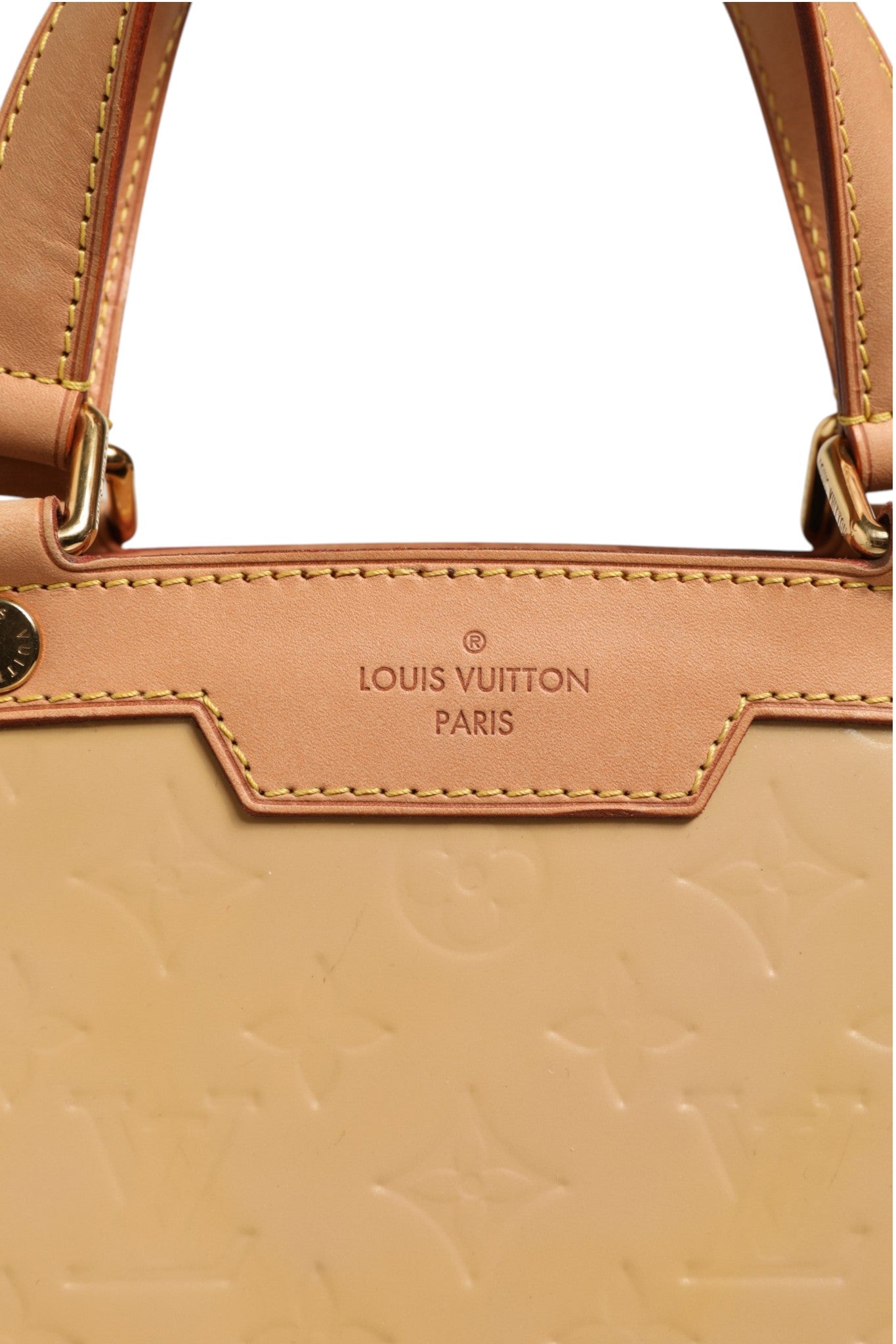 Louis Vuitton Monogram Vernis Brea MM Beige Poudre