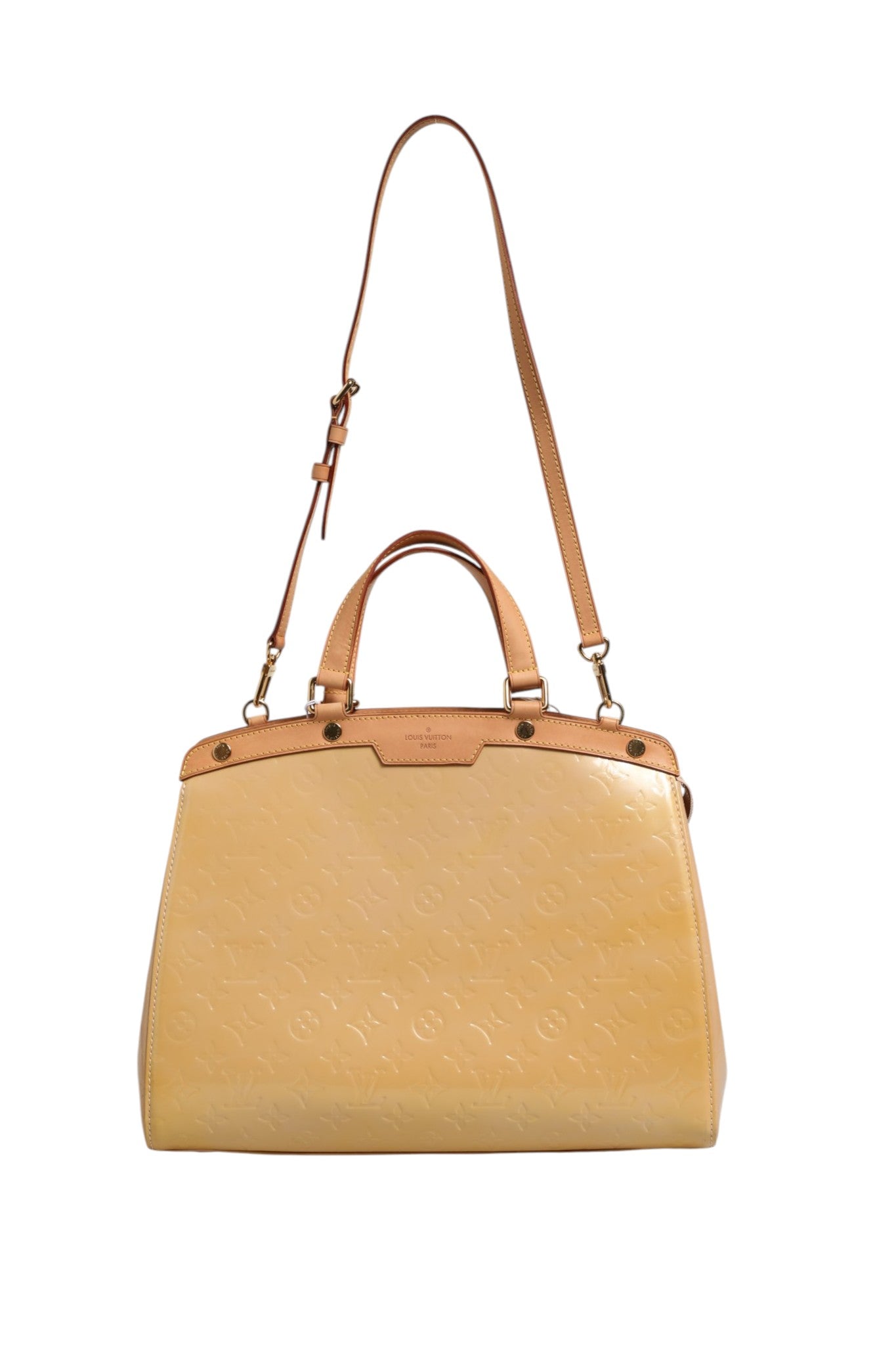 Louis Vuitton Monogram Vernis Brea MM Beige Poudre
