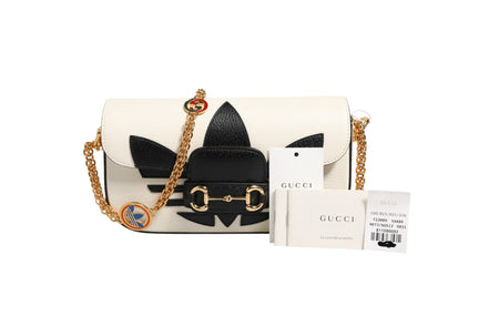 Gucci x Adidas Horsebit 1955 Shoulder Bag Black/White