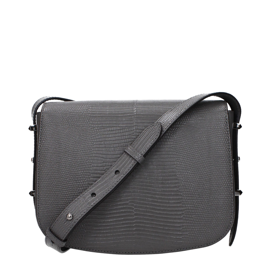 Jimmy Choo Gray Leather Crossbody Bag