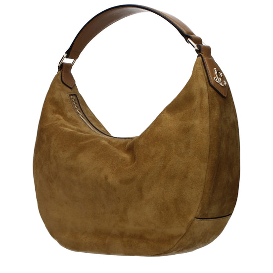 Jimmy Choo Betsy M Brown Suede Shoulder Bag