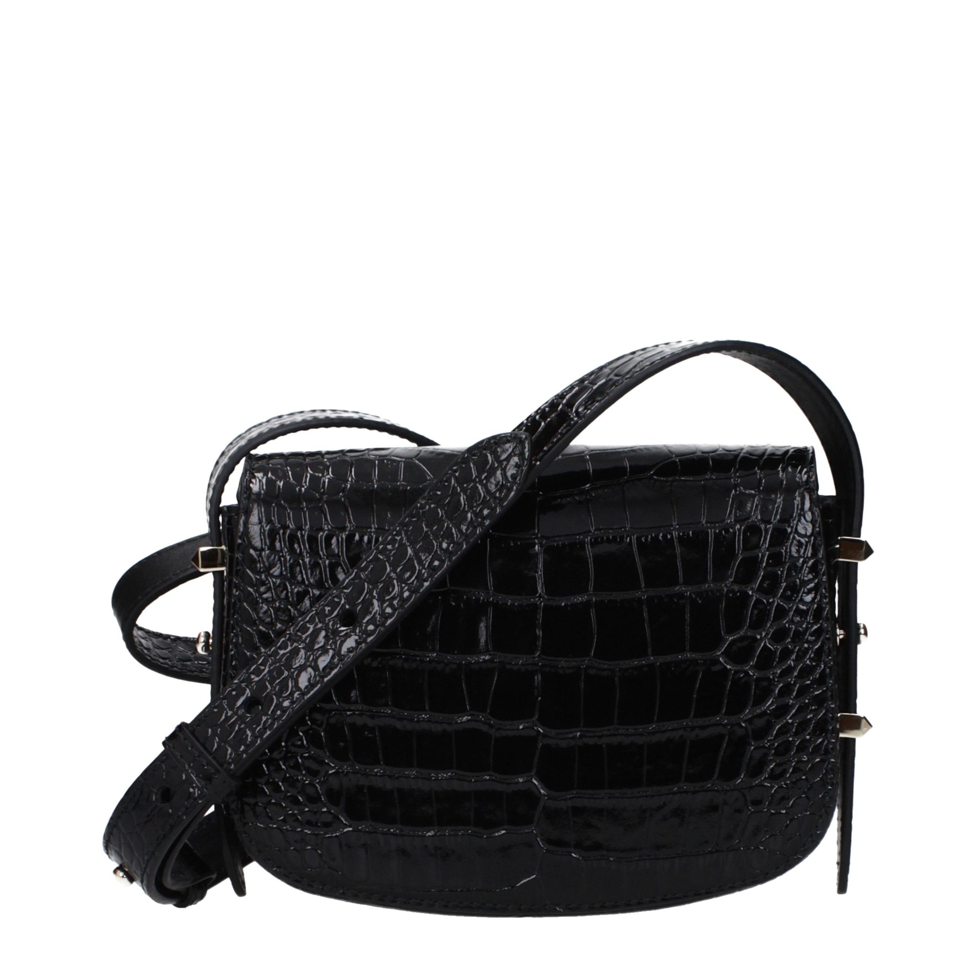 Τσάντα χιαστί από μαύρο δέρμα Jimmy Choo  
