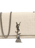 Saint Laurent Kate Tassel Small Croc-Embossed Leather