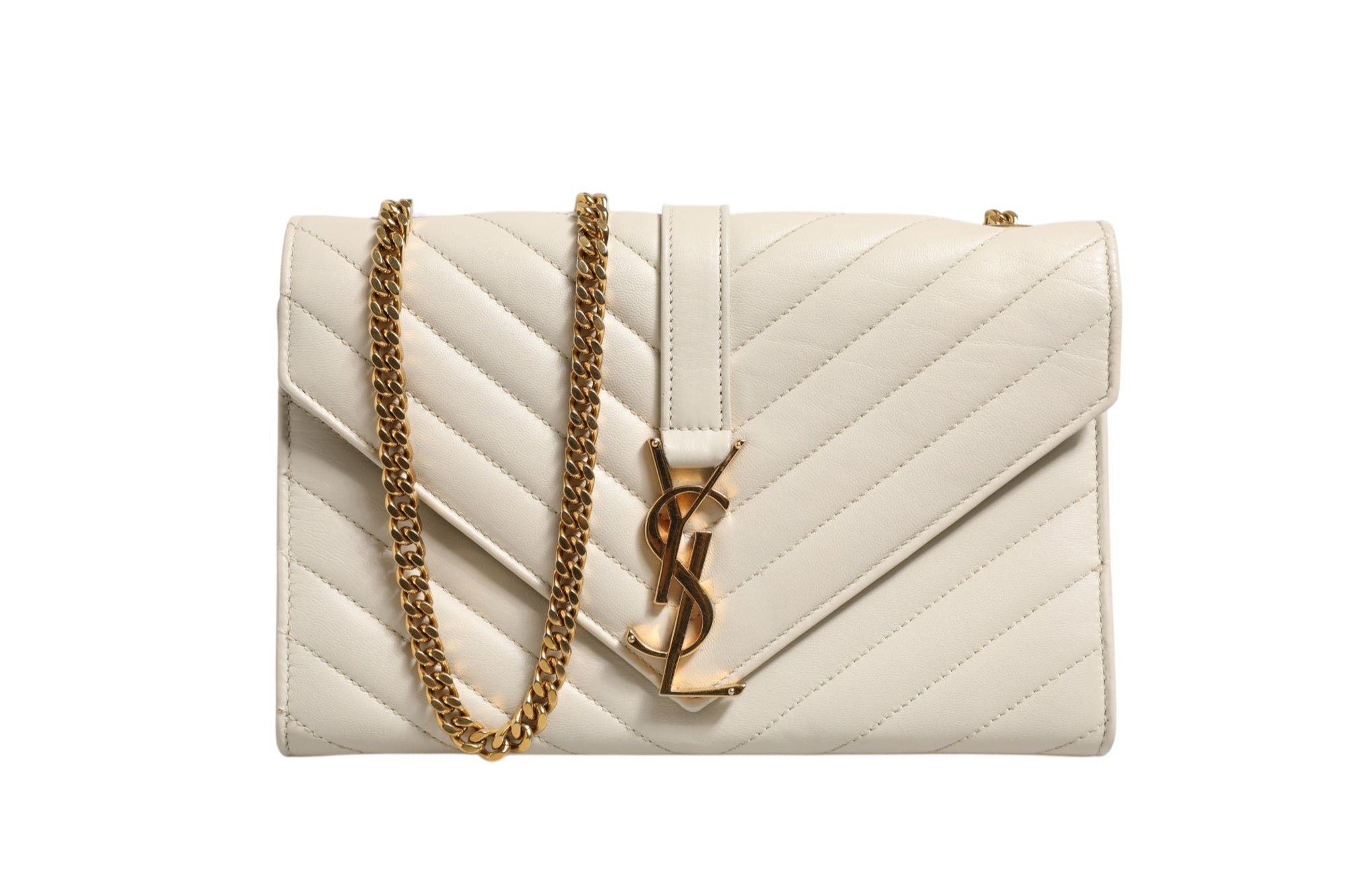 Τσάντα ώμου Saint Laurent Envelope Triquilt Medium YSL