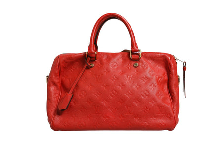 Τσάντα Louis Vuitton Monogram Empreinte Speedy Bandouliere 30 σε κόκκινο