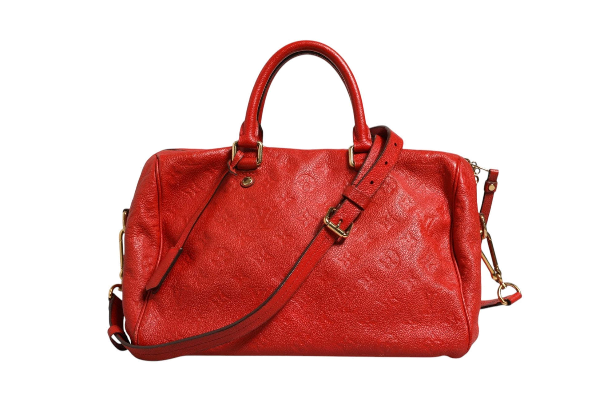Τσάντα Louis Vuitton Monogram Empreinte Speedy Bandouliere 30 σε κόκκινο