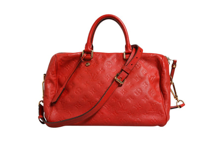 Τσάντα Louis Vuitton Monogram Empreinte Speedy Bandouliere 30 σε κόκκινο