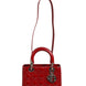 Christian Dior Cherry Red Patent Leather Cannage Quilting Small Lady Dior Bag