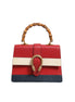 Gucci Dionysus Bamboo Medium Top Handle Bag White Blue Red