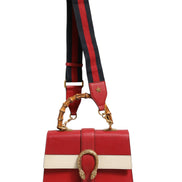 Gucci Dionysus Bamboo Medium Top Handle Bag White Blue Red
