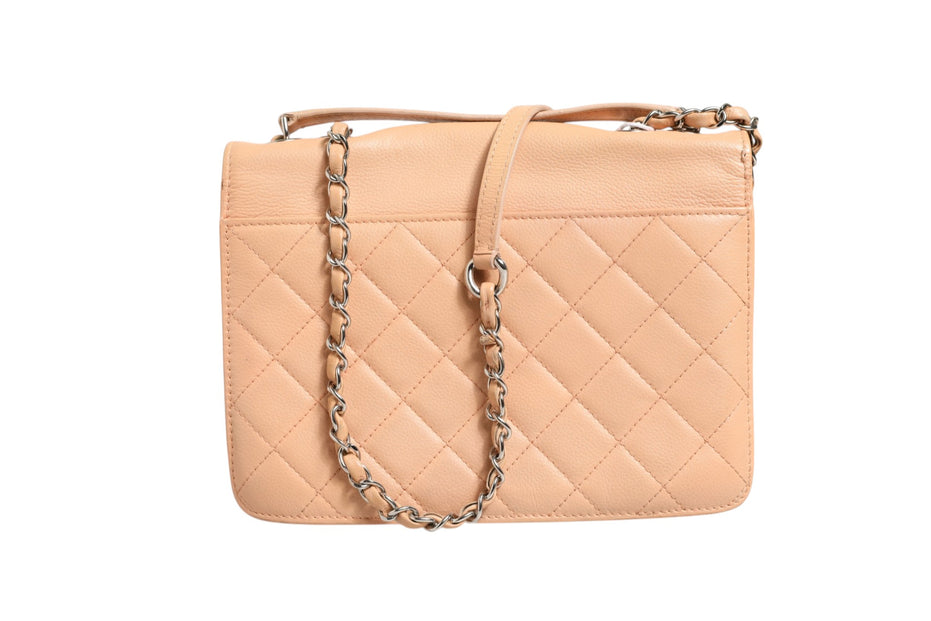 Chanel Goatskin Quilted Small CC Box Flap Bag