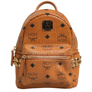 MCM Stark Mini Backpack in Visetos Cognac