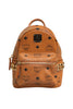 MCM Stark Mini Backpack in Visetos Cognac